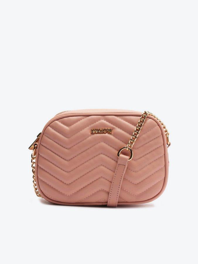 Bolsa Tiracolo Média Matelassê Zig Zag Rosa